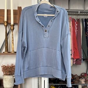 2/$20 Aerie Women’s Light Blue Henley Sweater